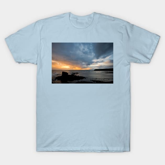 Collywell Bay Sunrise T-Shirt by Violaman